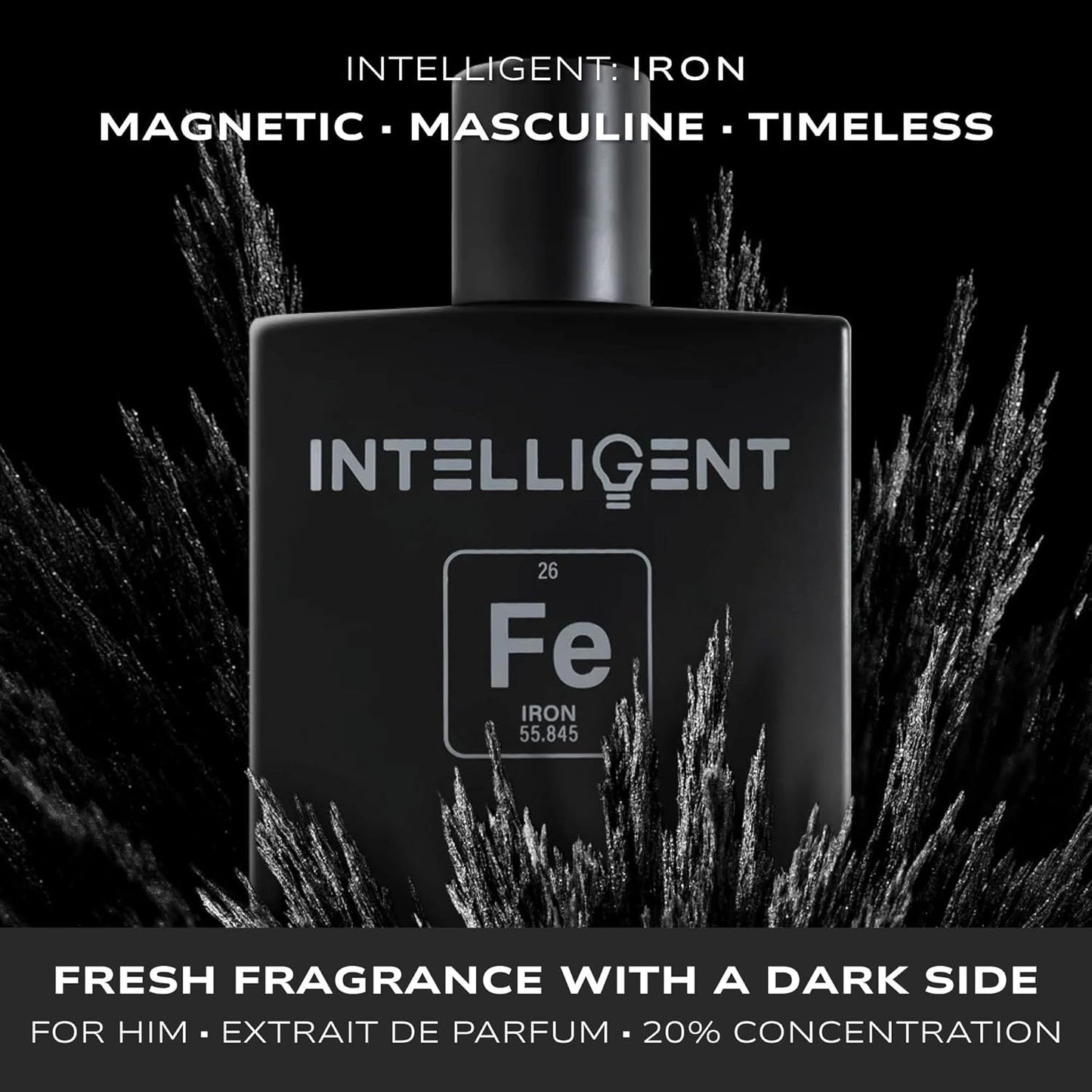 Intelligent Iron Eau de Parfum - Magnetic Cologne for Men | Timeless Scent | 3.4 Fl Oz (100 mL)