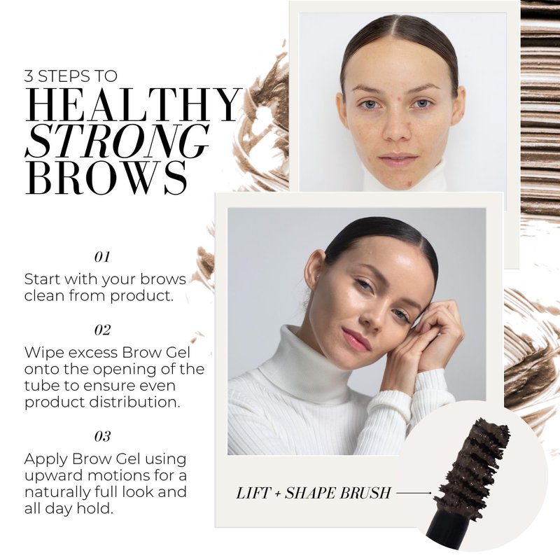 Fitglow Beauty Plant Protein Brow Gel | Natural Vegan Eyebrow Enhancer Serum | Thickening Volumizing Brow Filler | Nutrient-Rich Hair Conditioning | Strengthens, Lift, Shape & Fill | 4g - Medium Brown