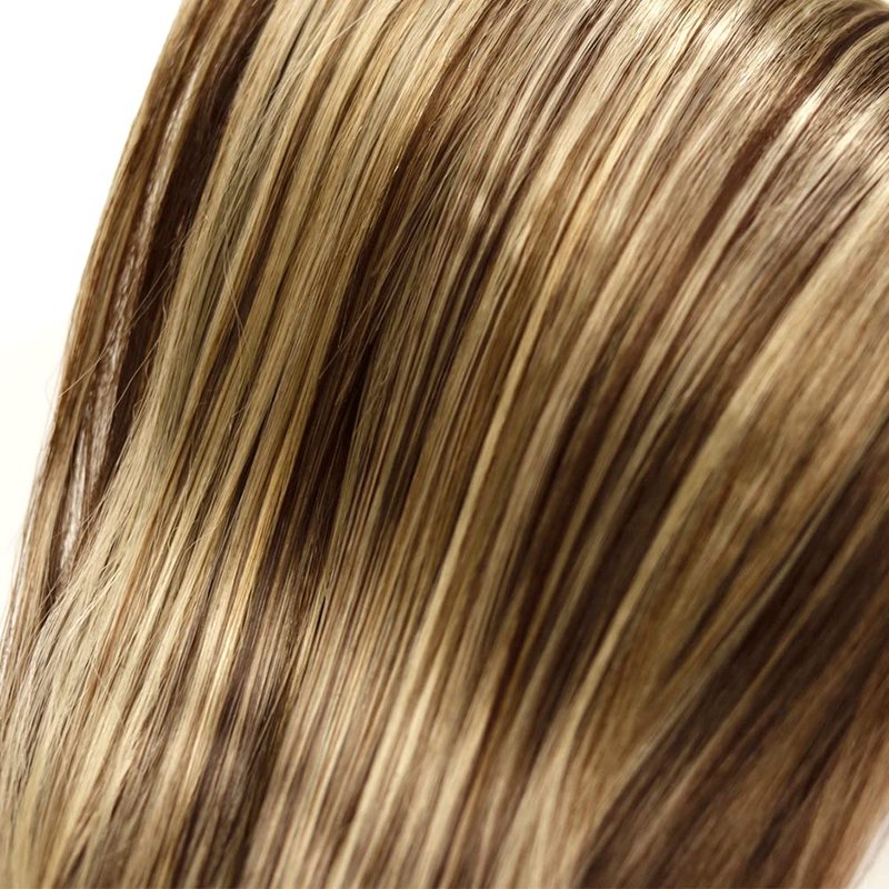 Blonde Bundles Human Hair Straight Bundles 18 20 22 Inch Unprocessed Brazilian Virgin Remy Hair 3 Bundle P4/613 Highlight Blonde Straight Human Hair Extensions 50 Gram Per Bundle