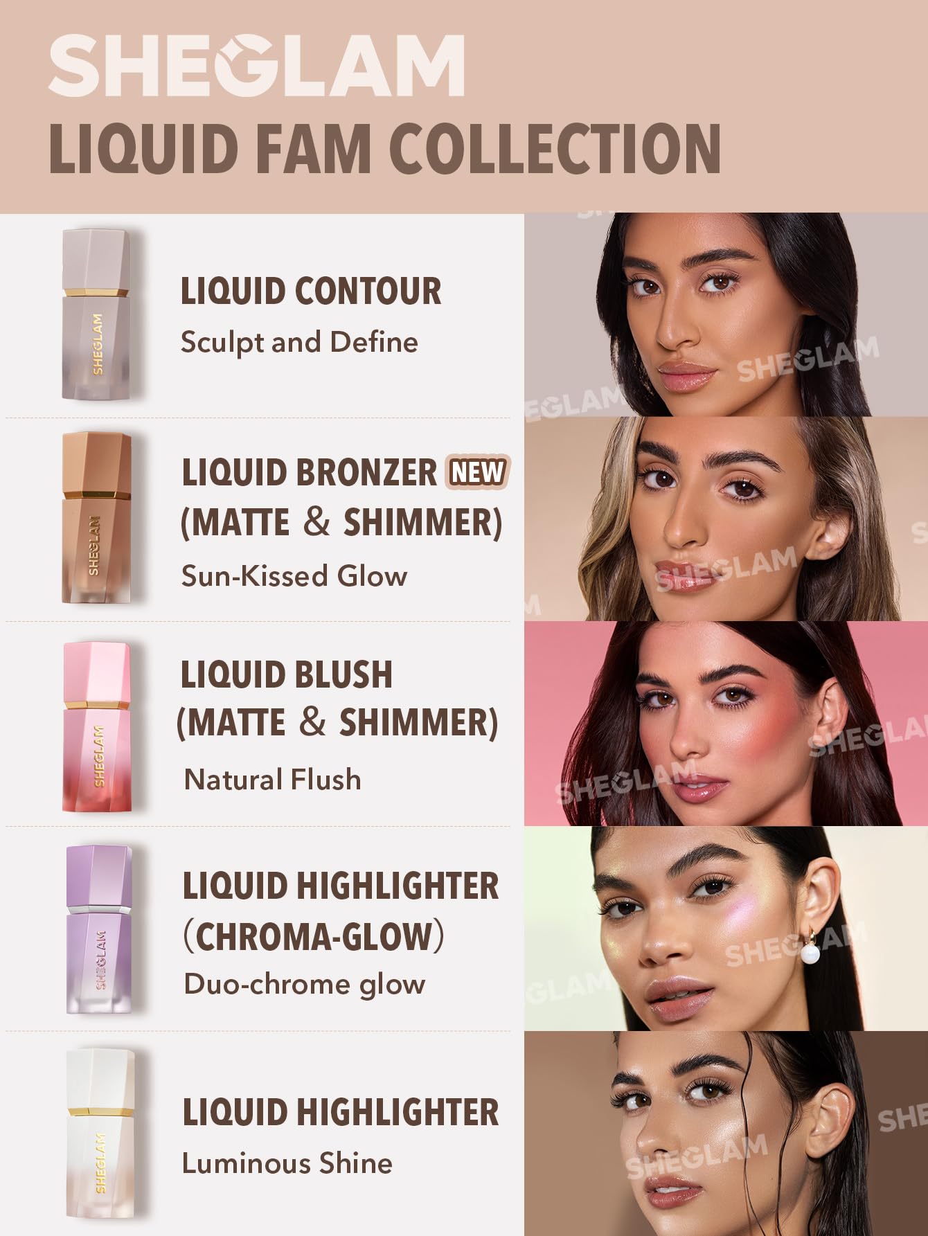 SHEGLAM Sun Beam Shimmer Liquid Bronzer-Golden Sun