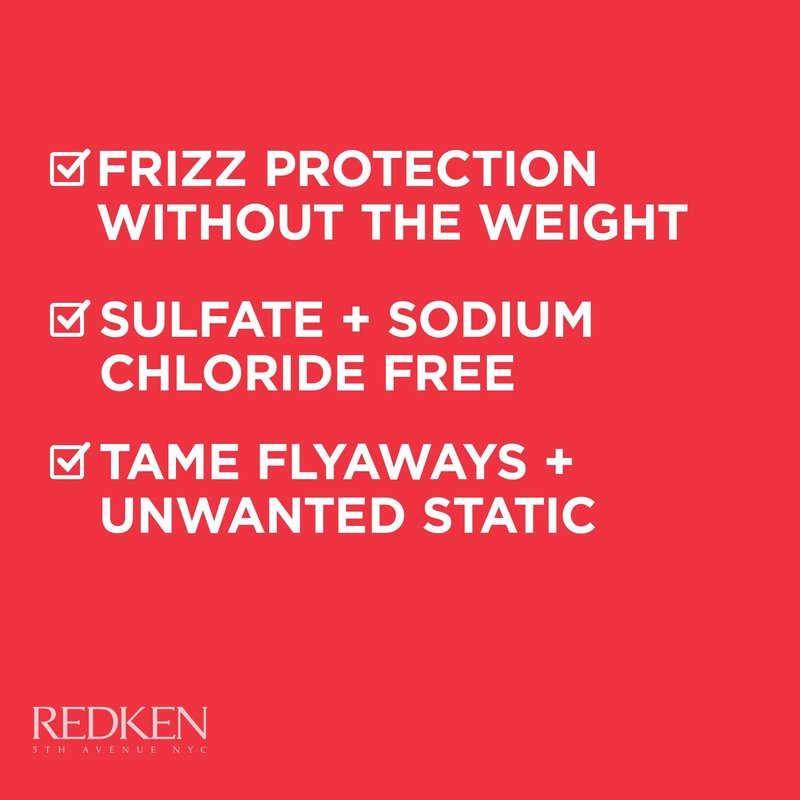 Redken Frizz Dismiss Anti-Static Oil Mist | Frizz Control for All Hair Types | Tames Flyaways & Anti Frizz | With Babassu Oil | Sulfate Free | 4.2 Fl Oz