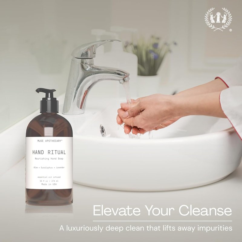 Hand Ritual Aromatic Hand Soap | Nourishing Essential Oils - 16 oz, Coconut + Sandalwood, 3 Pack