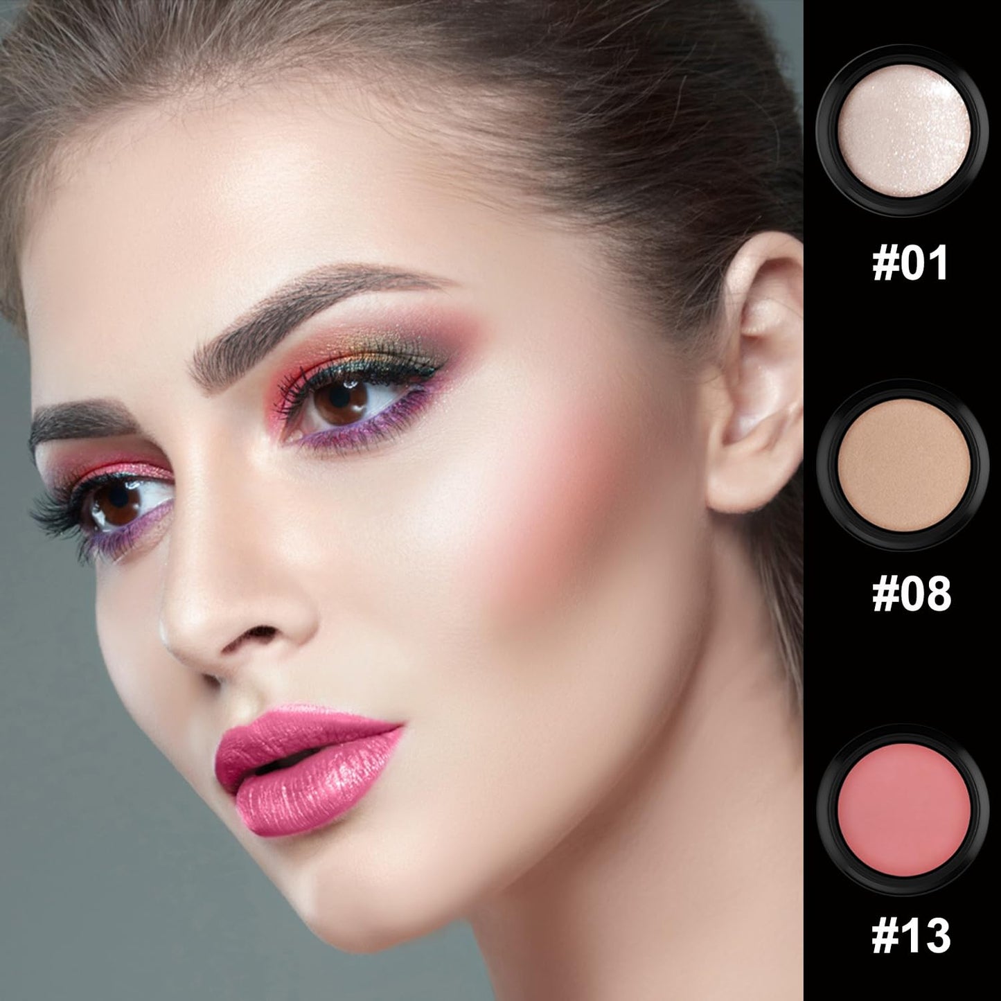 Hilareco PHOERA Foundation,Mushroom Head Air Cushion CC Cream, PHOERA Primer, PHOERA Powder,3 Pcs Cream Contour Stick Makeup Kit, Shades with Highlighter Stick, Blush Stick and Bronzer Contour Stick