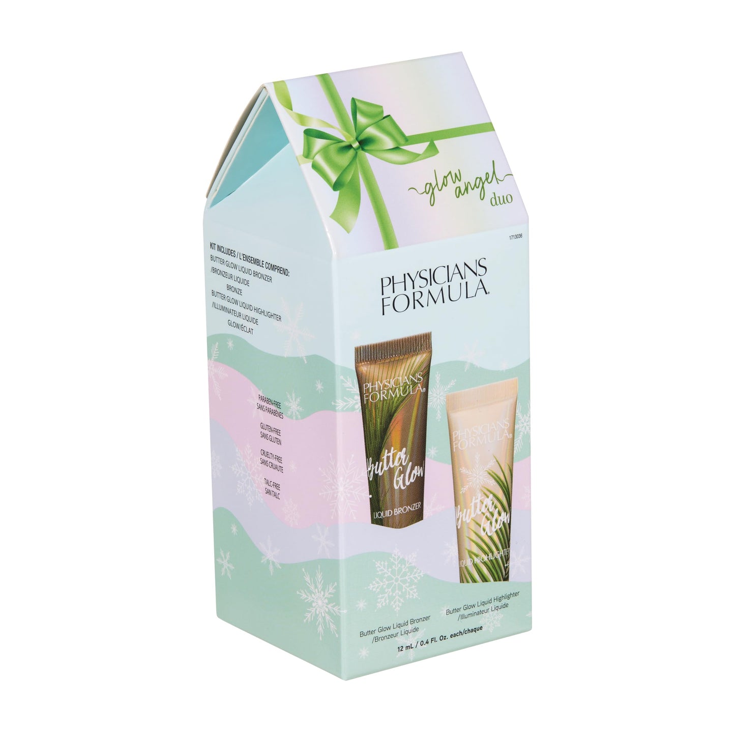Physicians Formula Glow Angel Duo - Butter Glow Liquid Bronzer & Highlighter with Murumuru Butter, Hydrating & Illuminating Holiday Gift Set, Cruelty Free & Vegan (Pack of 2)