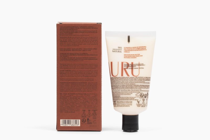 natura - Ekos Murumuru Anti-Damage Leave-In - Reconstructs Hair Fiber, Reduces Frizz, Detangles, and Repairs Split Ends, Vegan, Not Tested On Animals, Unisex, For Frizzy Hair - 5 fl oz (150ml)