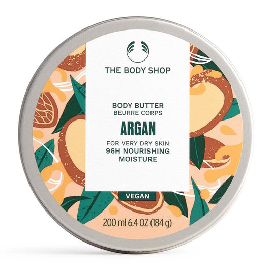 The Body Shop Argan Body Butter – Nourishing & Moisturizing Skincare for Very Dry Skin – Vegan – 6.75 oz