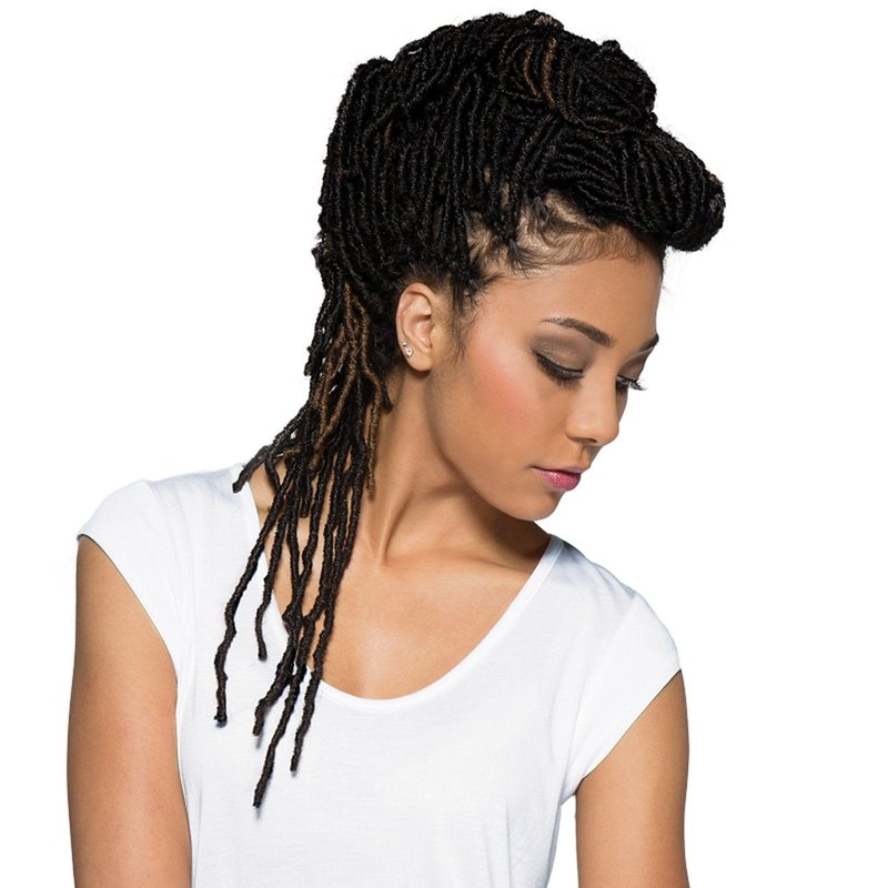 Bobbi Boss Synthetic Hair Crochet Braids African Roots Braid Collection Nu Locs 14" (6-PACK, 1B)