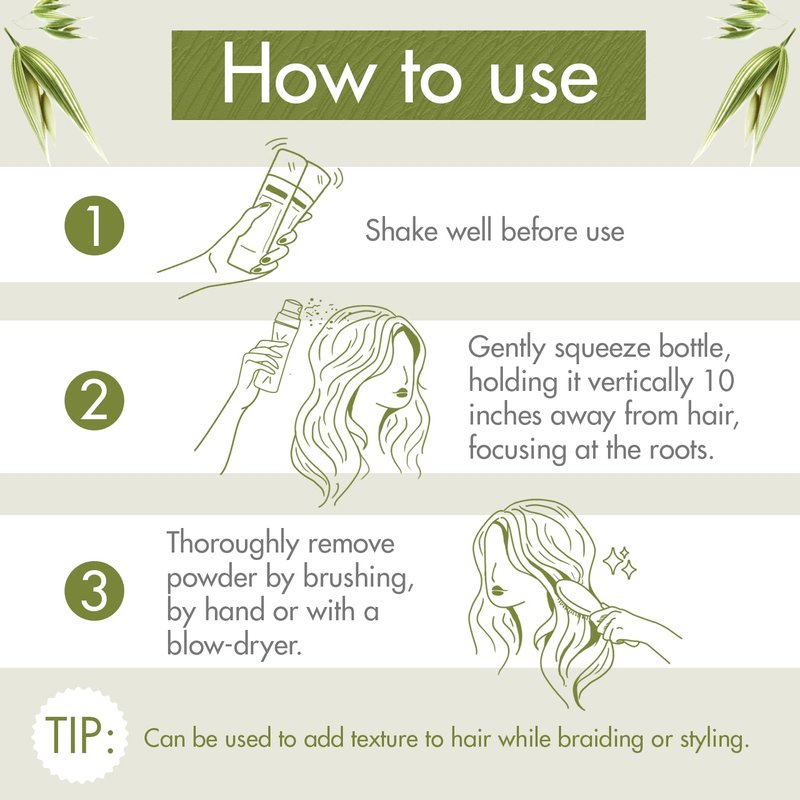 Klorane - Dry Shampoo Powder With Oat Milk - Eco Friendly Non-Aerosol Formula - Gentle Formula Instantly Revives Hair - Paraben & Sulfate-Free - 2 x 1.7 oz., 2 ct.