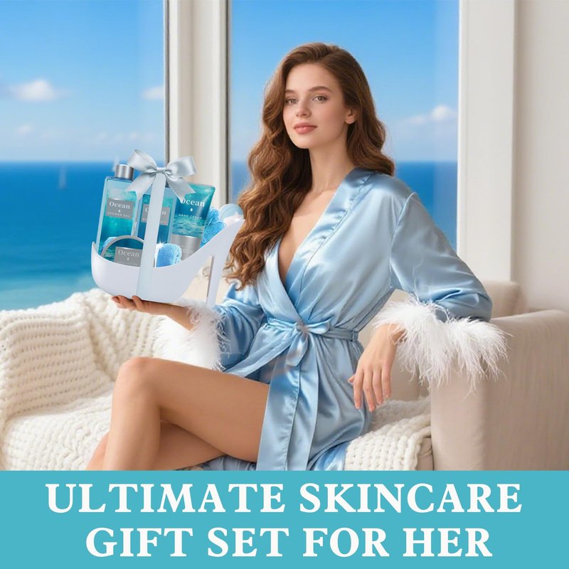Spa Luxetique Gifts for Women High Heel Gift Set for Women 8pcs Ocean Breeze Spa Gift for Womens Birthday Gift for Womens Wife Girlfriend Coworker Nurse