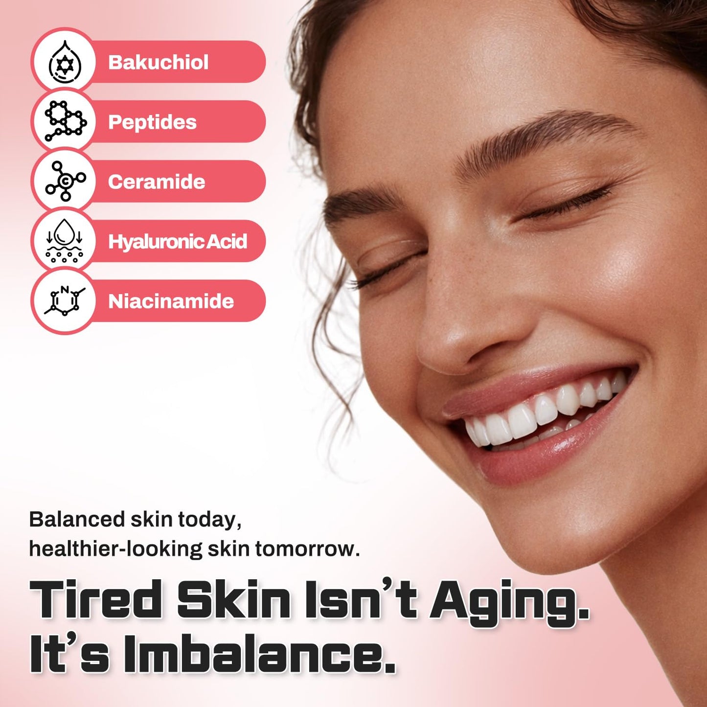 benetus Bakuchiol Retinol Alternative Anti-Aging Moisturizer for Mature & Sensitive Skin with Peptides & Ceramides, Anti-Wrinkle & Barrier Repair, Hydrating Daily Facial Moisturizer, 1.69 fl oz