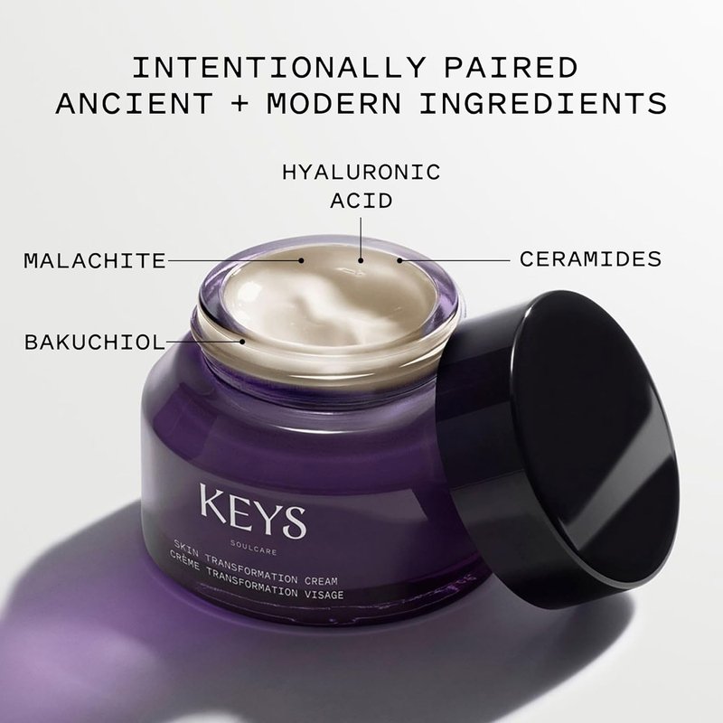 Keys Soulcare Skin Transformation Cream - Fragrance-Free Daily Moisturizer with Ceramides & Hyaluronic Acid | Hydrates & Plumps Dry Skin