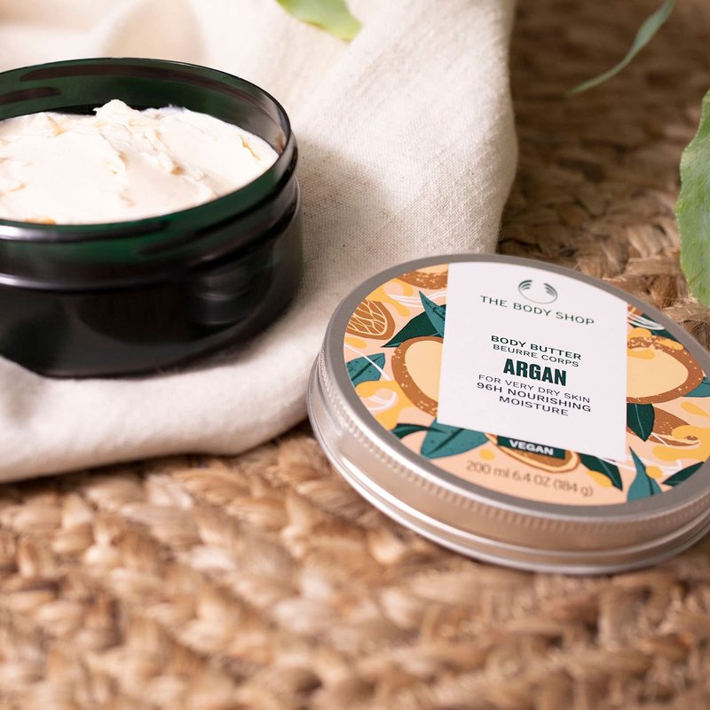 The Body Shop Argan Body Butter – Nourishing & Moisturizing Skincare for Very Dry Skin – Vegan – 6.75 oz