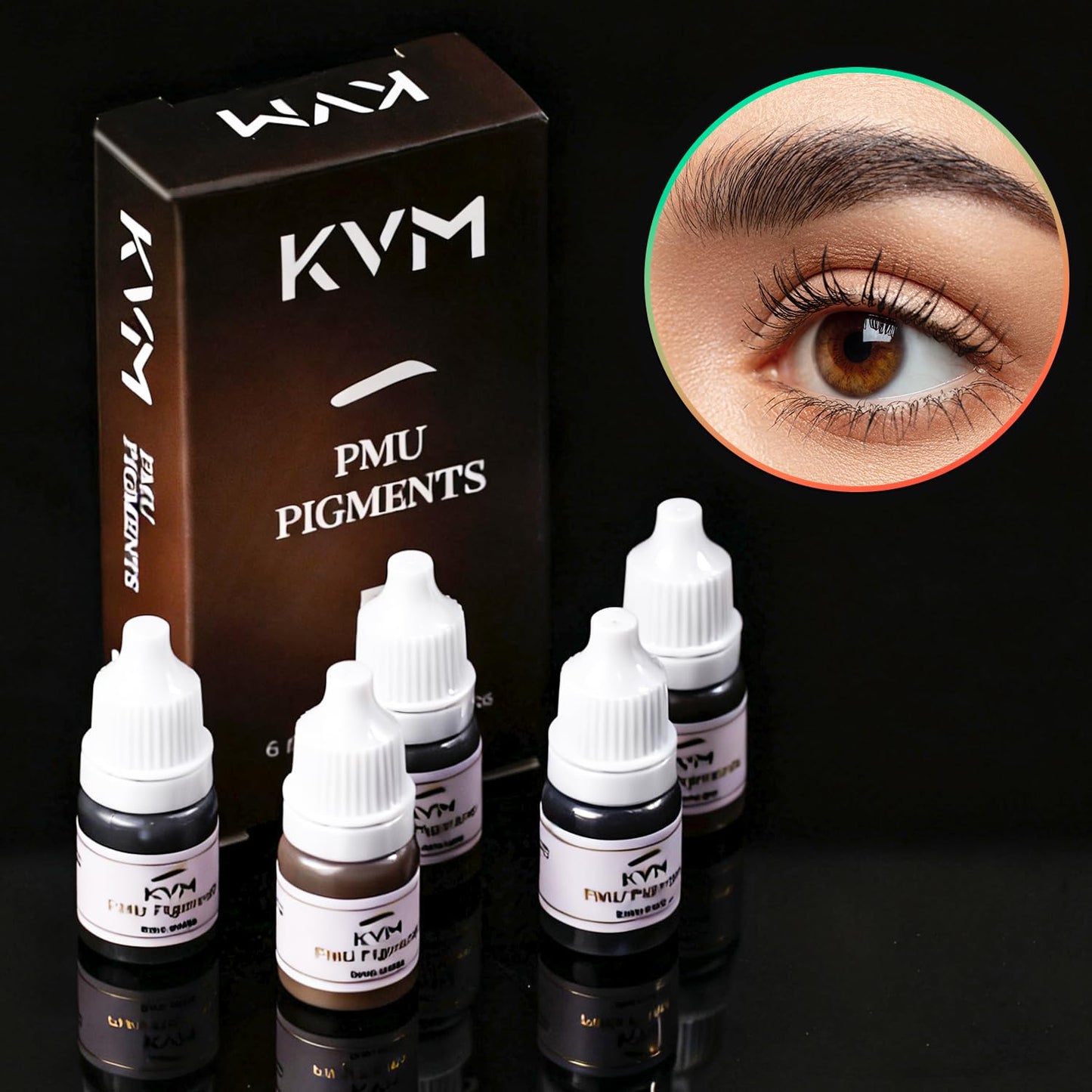KVM Permanent Makeup Pigments - Long-Lasting Waterproof Color for Brows & Lips | Fade-Resistant Formula