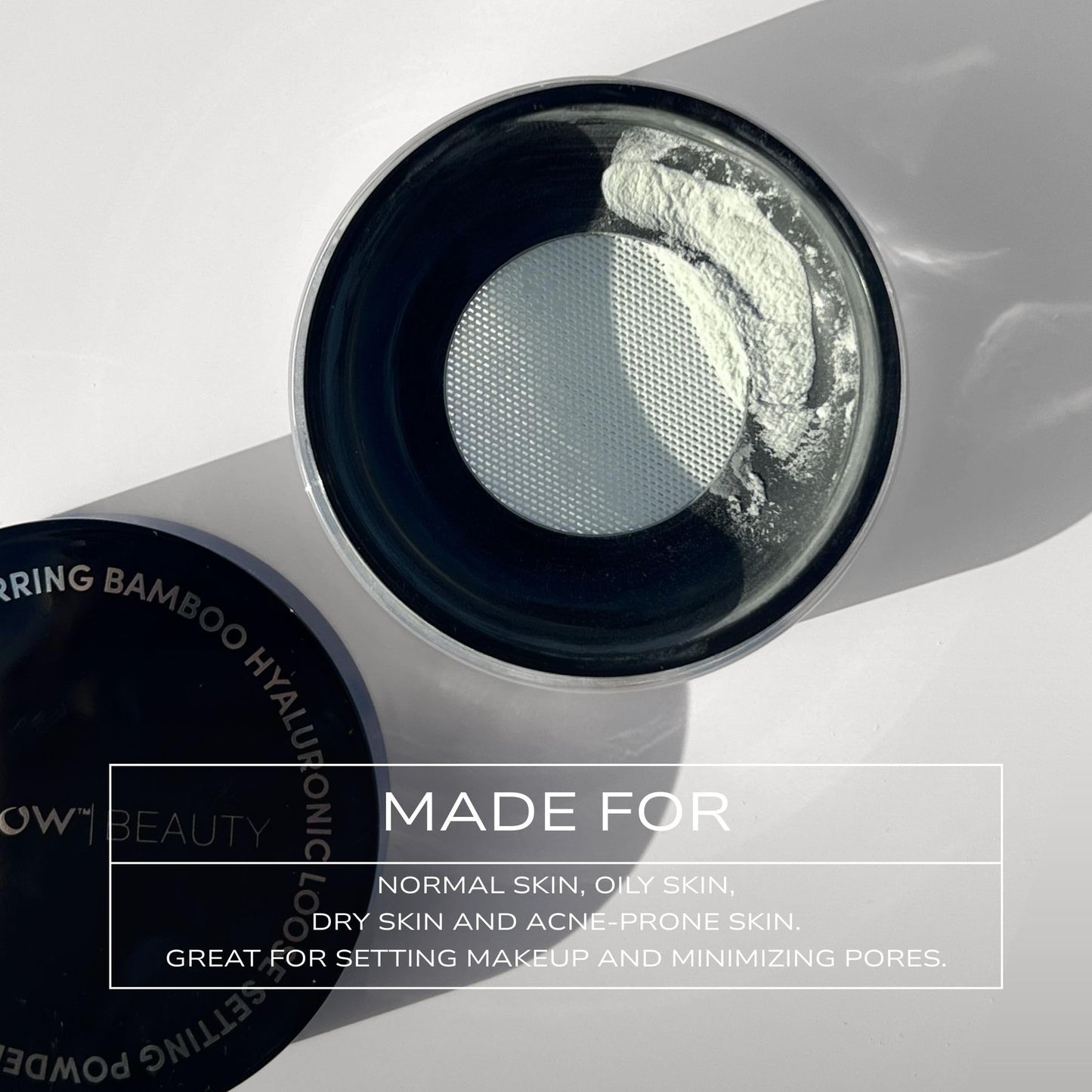 Fitglow Beauty Bamboo Hyaluronic Loose Setting Powder + Brush, .32 oz