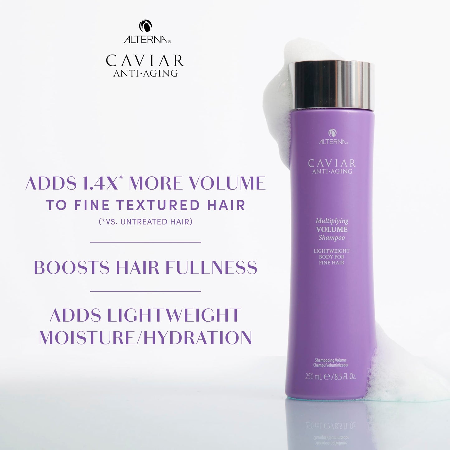 Alterna Haircare CAVIAR Anti-Aging Multiplying Volume Shampoo, 16.5 Fl Oz | For Fine, Limp or Thin Hair | Create Instant Volume and Thickness | Sulfate Free