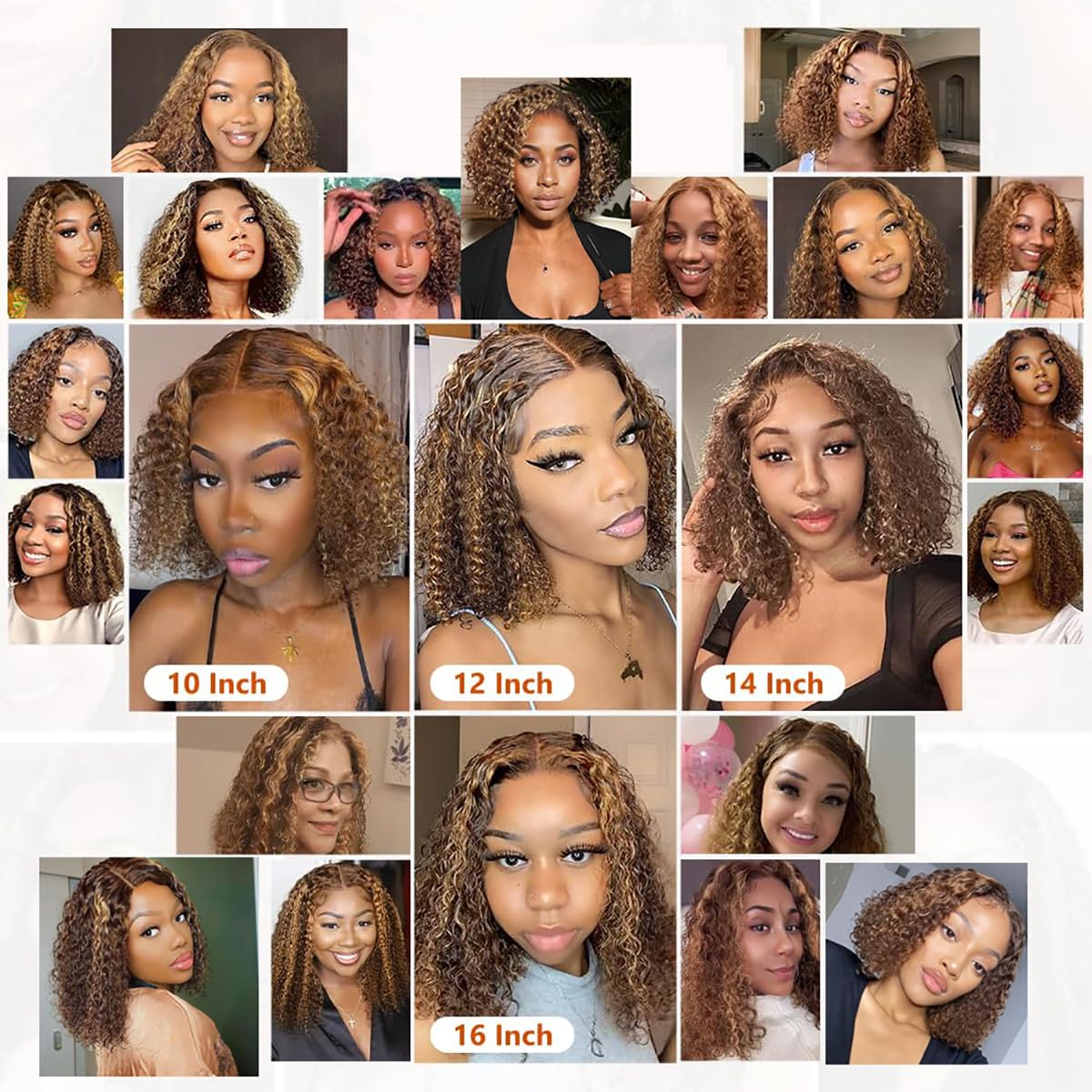 Maytune Wear and Go Glueless Wigs Human Hair Pre Plucked Pre Cut 4/27 Honey Blonde Glueless Bob Wig Human Hair Highlight Ombre Deep Wave 4x4 Closure Wigs for Women 8 Inch