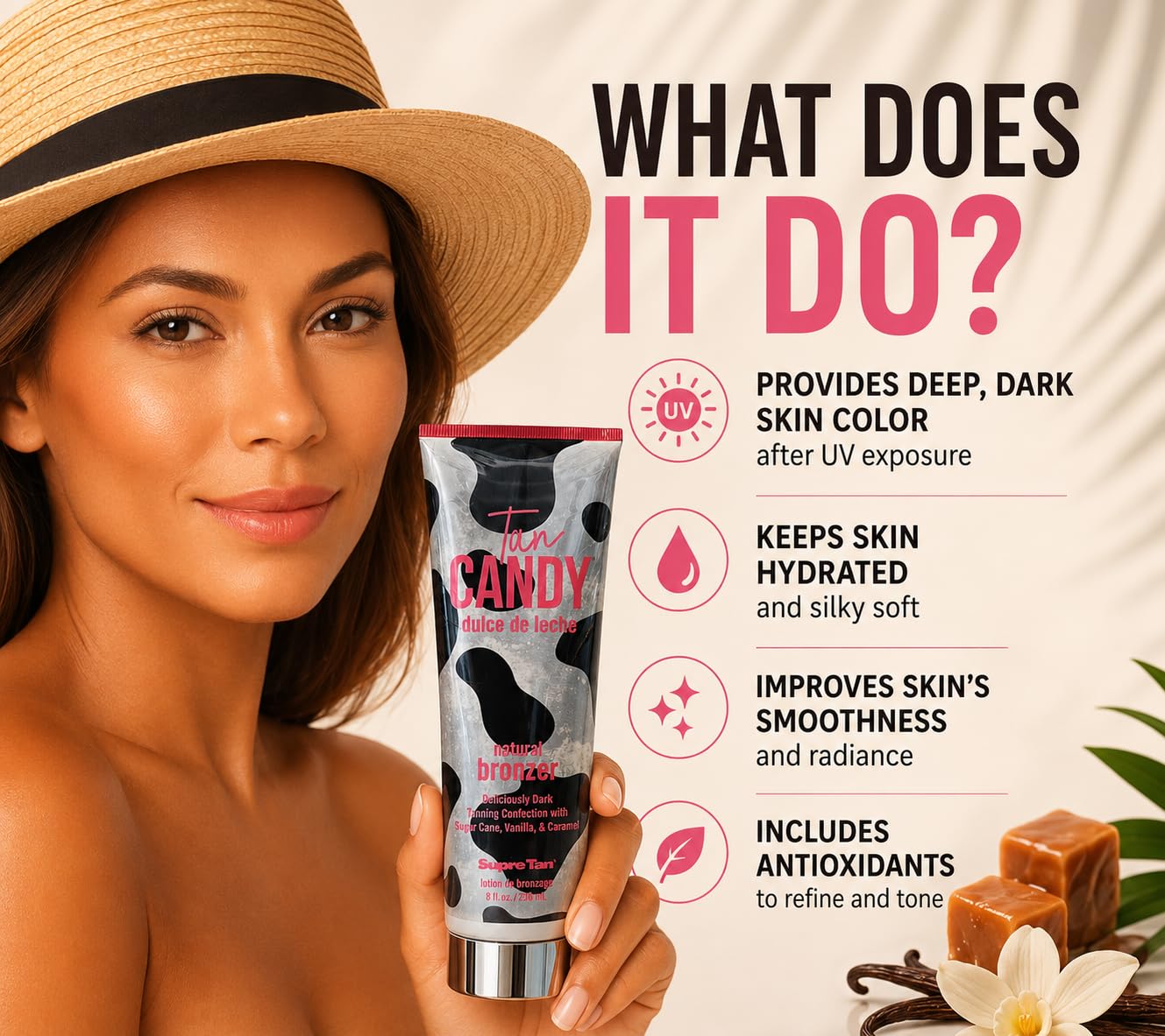 Tan Candy dulce de leche Natural Bronzer Supre Tan, Brown