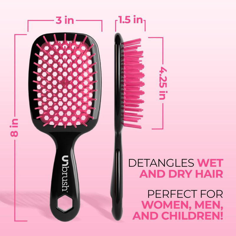 FHI Heat UNbrush Detangling Brush and UNwinder Detangling Spray Combo Pack - Tangle-Free Hair, Pain-Free Brushing, Anti-Static Bristles, Lightweight Hair Brush, Cherry Blossom
