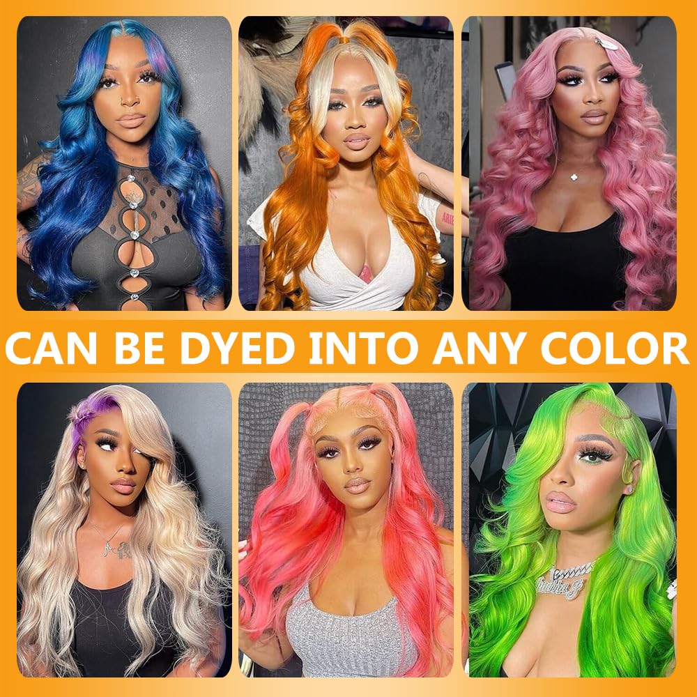 QTHAIR 18A Russian Blonde #613 Transparent Lace Frontal Closure 100% Russian Blonde Human Hair for Female (16", 613 Body Wave Closure)