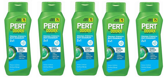 Pert Plus 2 in 1 Shampoo + Conditioner Dandruff Control 25.40 oz (Pack of 5)