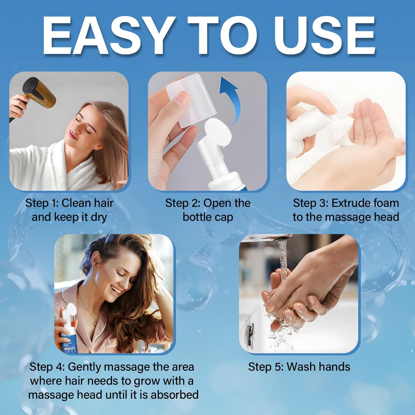 5% Minoxidil Hair Growth Foam Men and Women