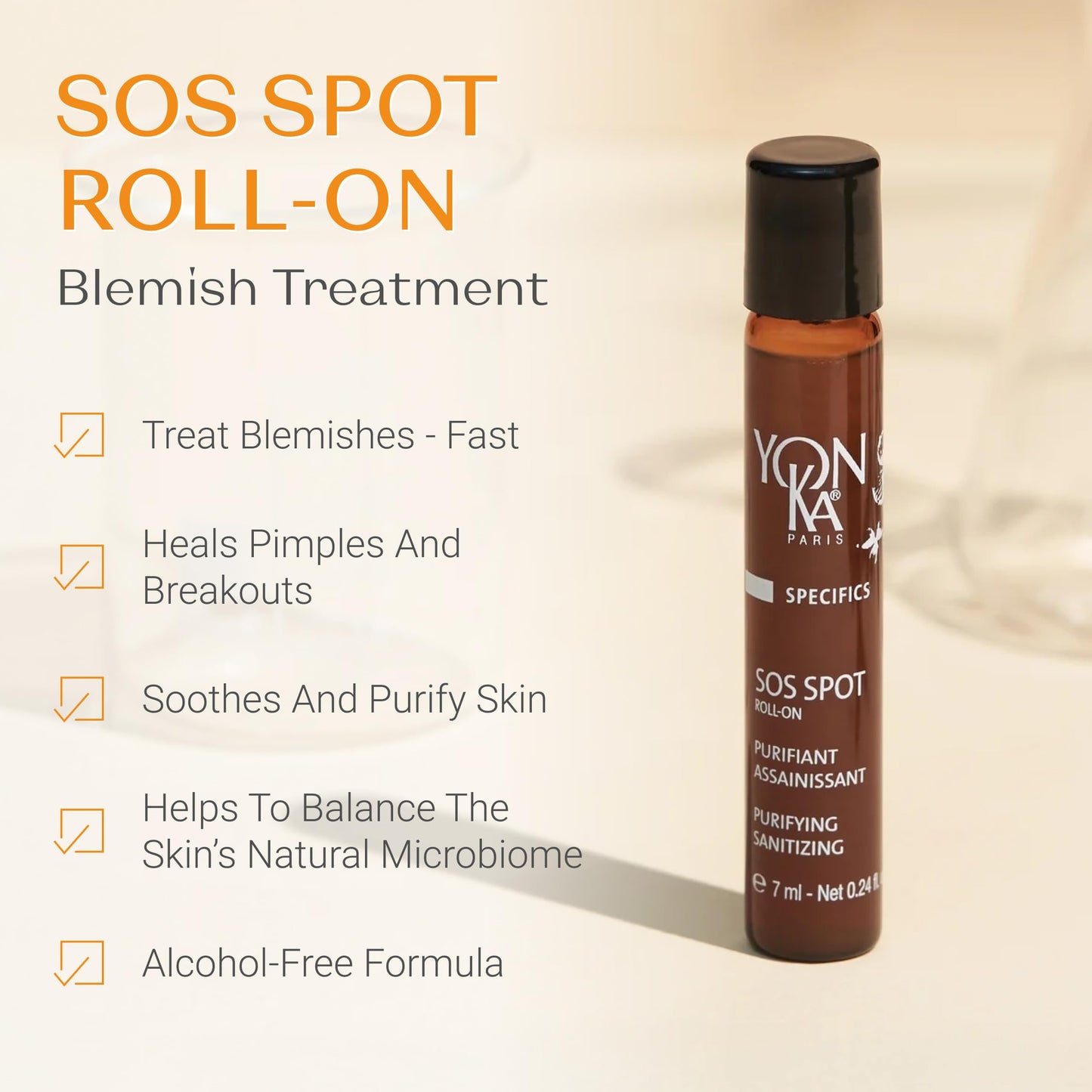 Yon-Ka Purity Travel Set, SOS Spot Roll-On, Eau Micellaire & Lotion Toner