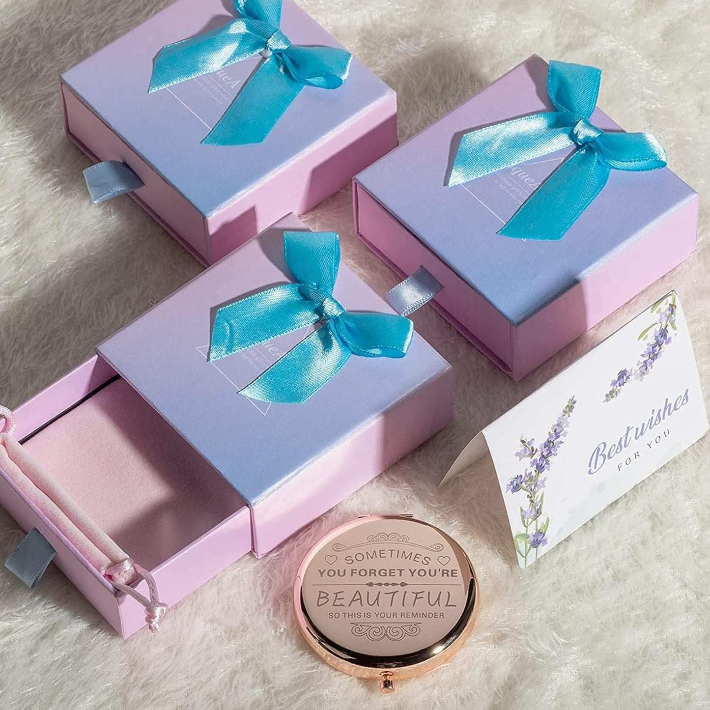 Compact Makeup Mirror for Women - Perfect Birthday Gift | Rose Gold, Ideal for Mother's Day, Valentine's Day & More