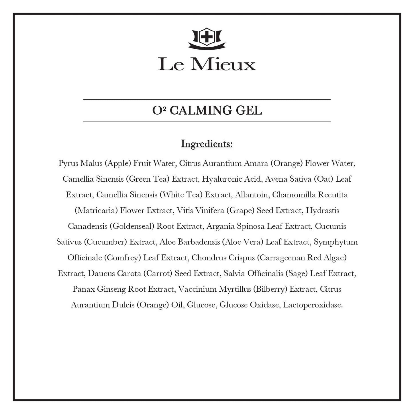 Le Mieux O2 Calming Gel - Conductive Facial Gel with Aloe - Soothe Mild Visible Irritation & Redness - Hydrating Hyaluronic Acid Gel for Microcurrent Devices - No Parabens or Sulfates (6 oz / 180 ml)