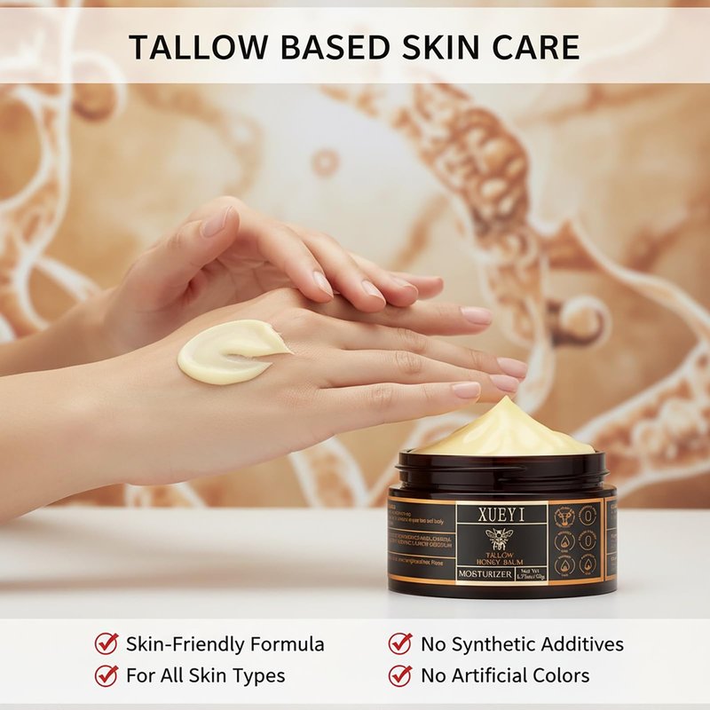 BRICKSWAN Fed Beef Tallow Balm with Raw Honey - All-Natural Moisturizer, Moisturizing Cream for Soft, Gift for Valentine's Day, Mother's Day (2PCS, 3.52OZ)