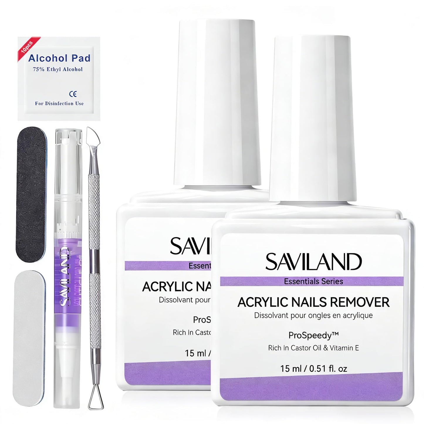 Saviland Acrylic Nail Kit with Everything for Beginners - Acrylic Powder & Liquid Set Nails Tips Glue Gel Kit Gel Nail Polish U V Light for Nails Art for Home DIY