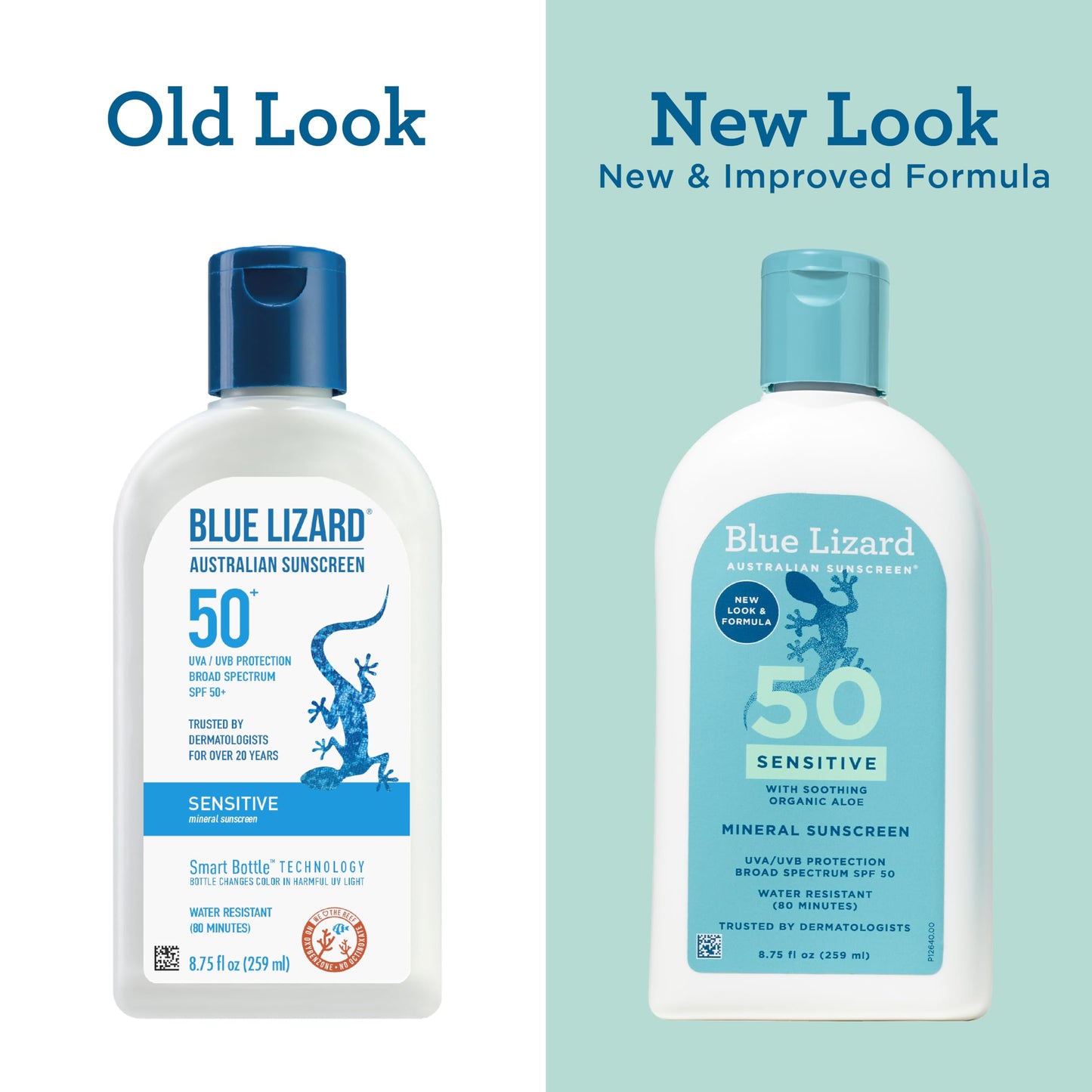Blue Lizard SENSITIVE Mineral Sunscreen with Zinc Oxide, SPF 50+, Water Resistant, UVA/UVB Protection with Smart Bottle Technology - Fragrance Free, 8.75 oz.
