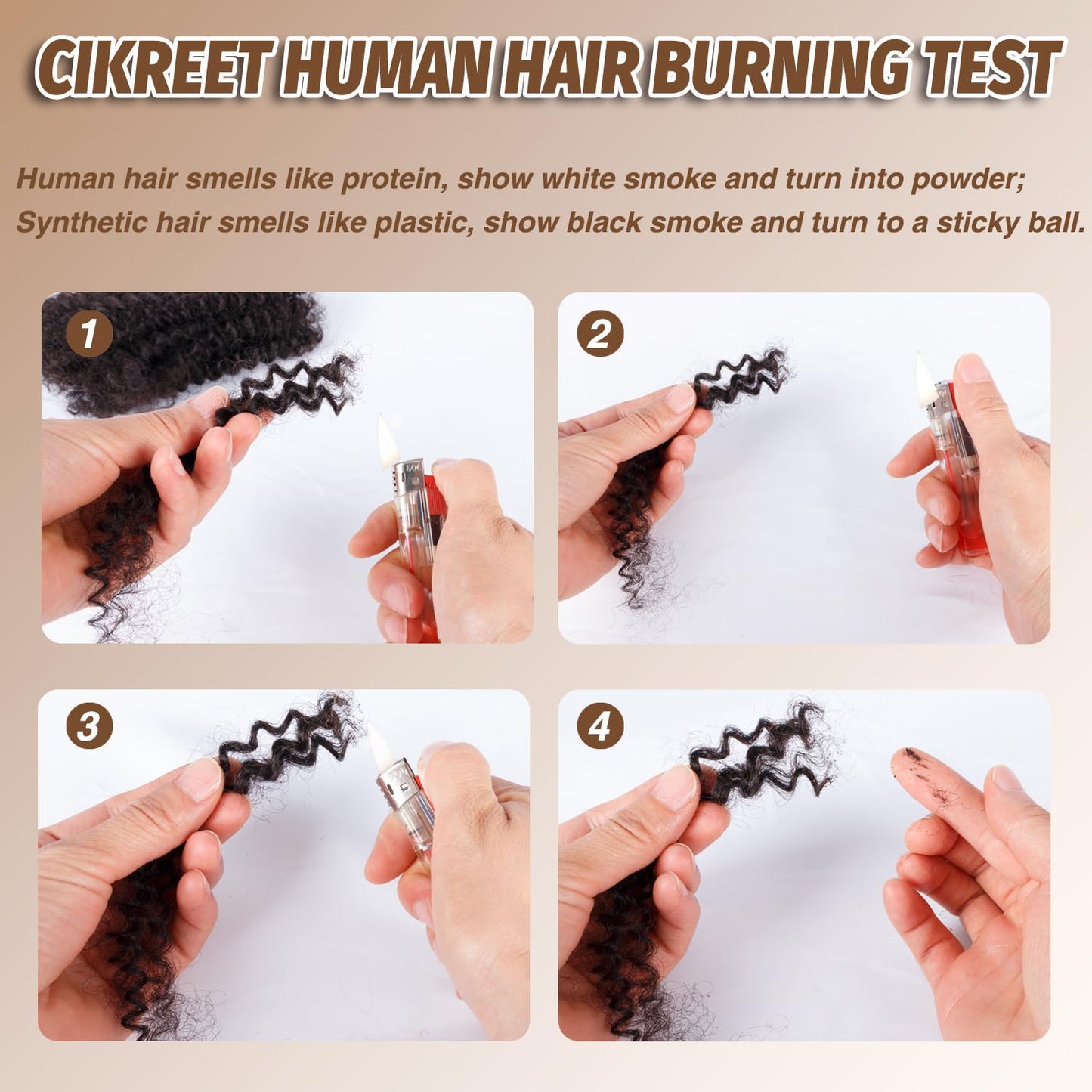 Afro Kinkys Bulk Human Hair for Mini Twist Braiding Braids Locs Dreadlock Extensions Afro Kinky-Curly Human Braiding Hair Bulk Bundles for Men Women Kids 10 Inch 50g 350 Orange Natural Soft Fluffy