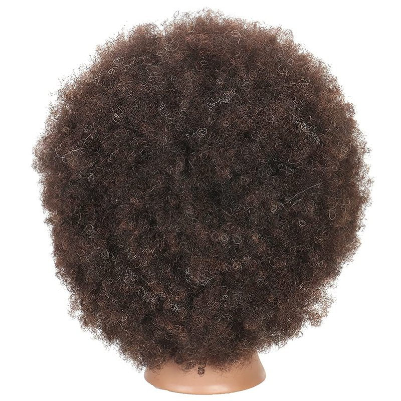Mannequin Head with 100% Human Hair - Afro Style for Braiding & Styling Practice