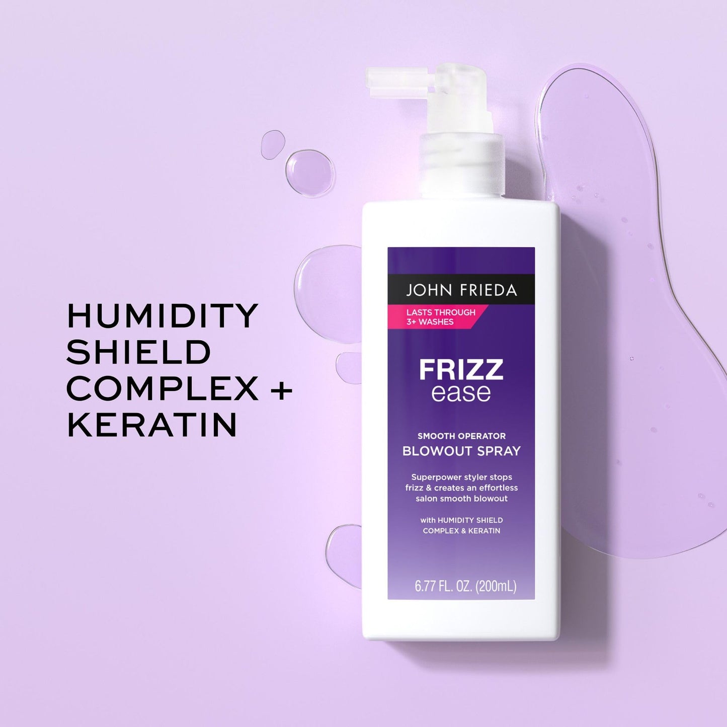 John Frieda Frizz Ease Smooth Operator Heat Protectant Spray, 6.77 fl oz