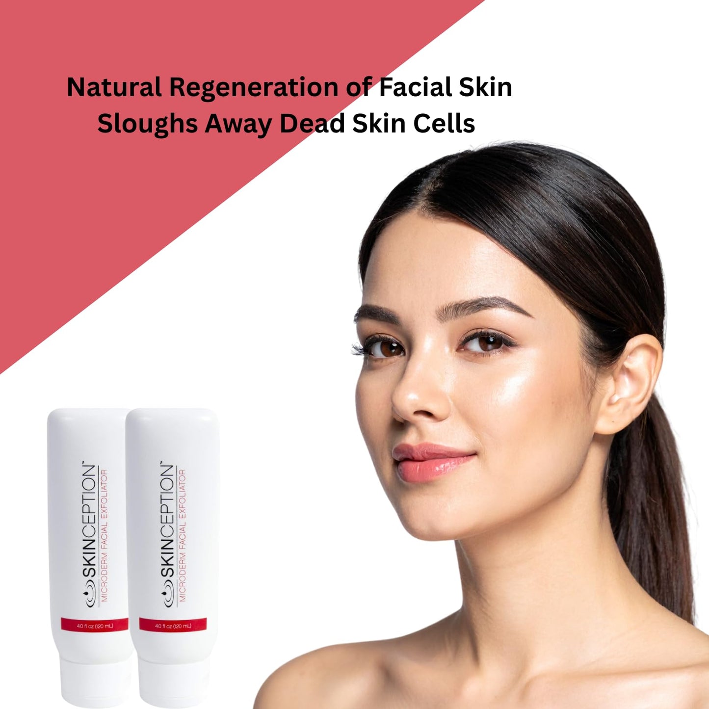 Skinception Microderm Facial Exfoliator – Fruit Enzyme Face Exfoliating Treatment – Gentle Microdermabrasion for Dead Skin Removal, Pore Cleansing & Brighter-Looking Skin – 4 Fl Oz