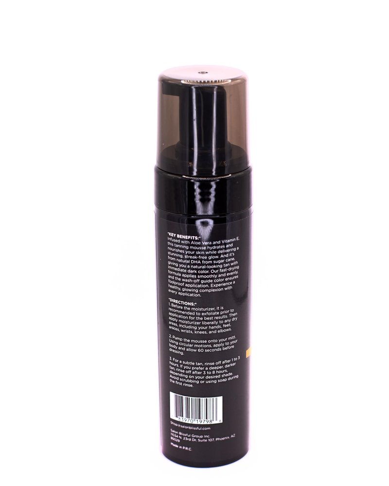 Bronzed Beauty Dark Tanning Mousse Kit – 6.7fl oz Self-Tanning Mousse with Mitt Bundle – Deep Natural Bronze Shade – Stain-Free, Even Application – Nourishing Self Tanner with Vitamin E and Aloe Vera