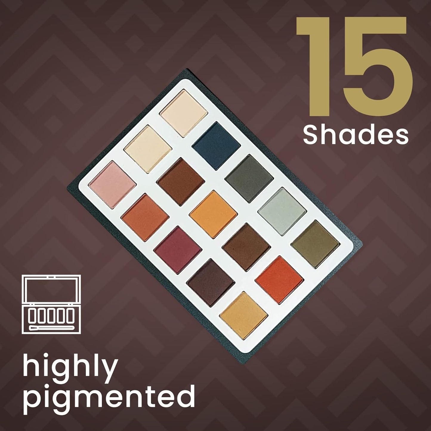 Ccolor Cosmetics Savanna 15-Color Eyeshadow Palette | Highly Pigmented, Long-Wearing Warm Neutrals & Brown Mattes