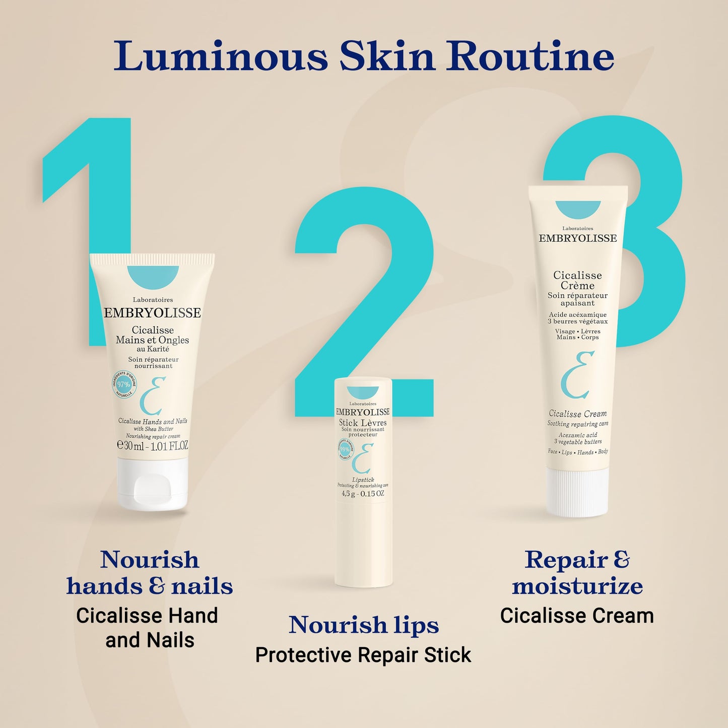 Embryolisse Protective Repair Lip Balm. Shea Butter Care for Hydration and Protection of Chapped and Dry Lips, 0.15 oz.