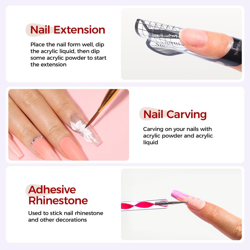 VANSISOS Acrylic Nail Kit for Beginner: Complete Set with 24 Colors Acrylic Powder & Liquid Long Last Durable Quick Dry for Nail Manicure with Nail Drill and Basic Accessories