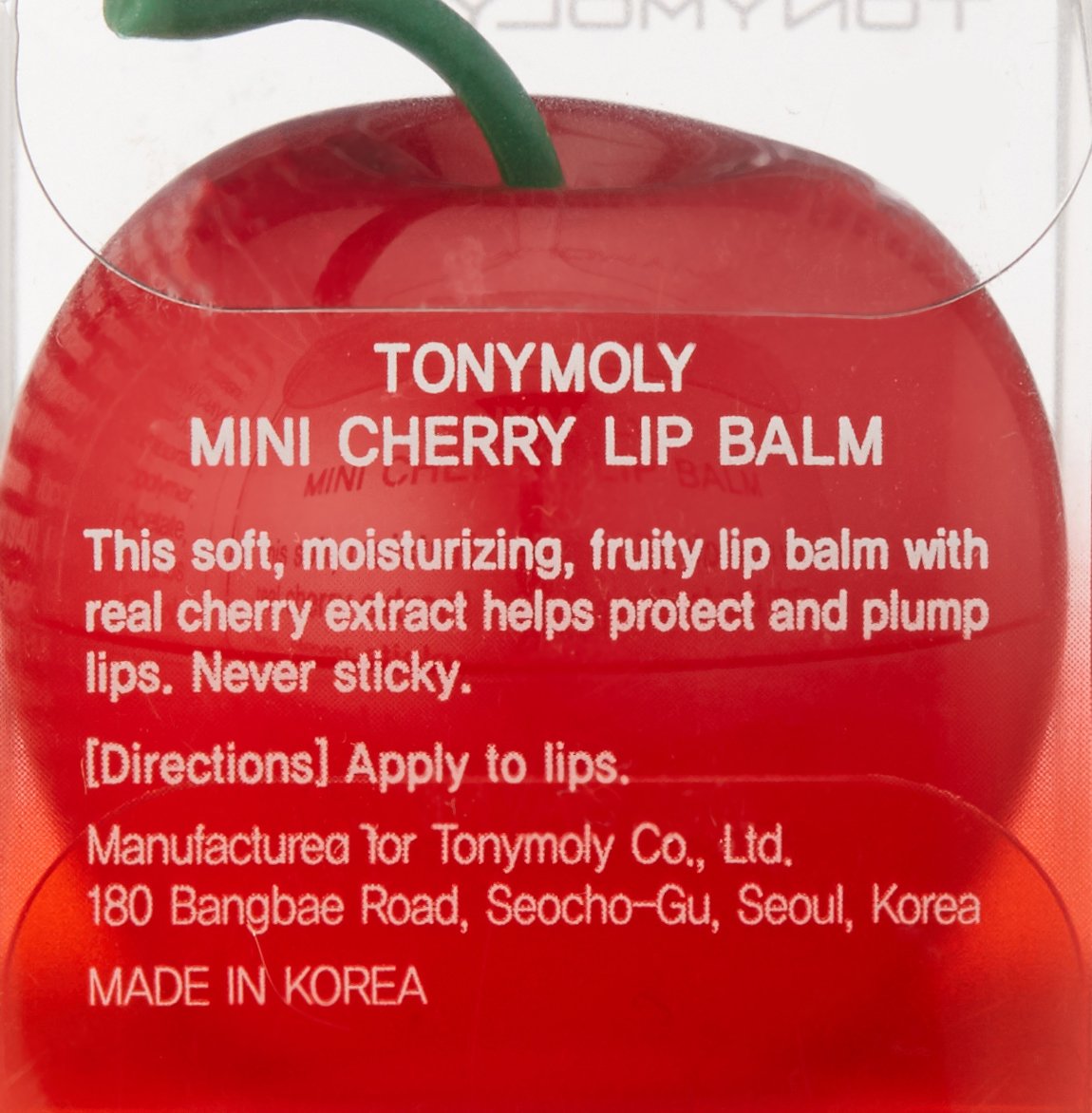 TONYMOLY Cherry Tinted Lip Balm - Moisturizing Shea Butter Formula for Dry Lips | 9g Travel Size