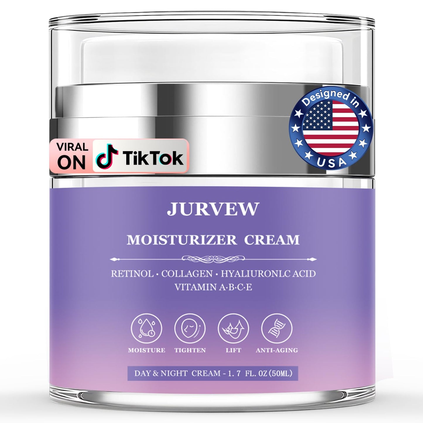 Face Moisturizer Retinol Cream, Neck Collagen Cream for Tightening Skin, Anti Aging Day & Night Deep Facial Moisturizer for Women & Men, Tighten and Lift Wrinkle