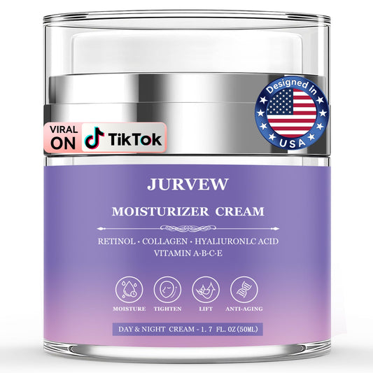 Face Moisturizer Retinol Cream, Neck Collagen Cream for Tightening Skin, Anti Aging Day & Night Deep Facial Moisturizer for Women & Men, Tighten and Lift Wrinkle