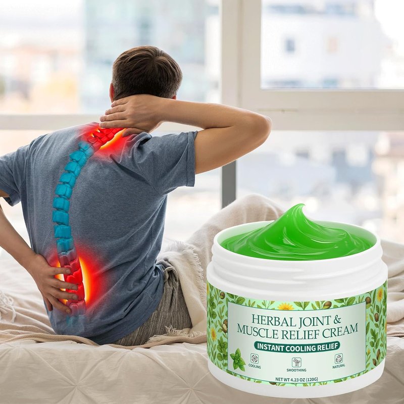 Instant Cooling Relief Cream - Herbal Menthol Soothing Gel for Muscle & Joint Pain | 4.23 oz