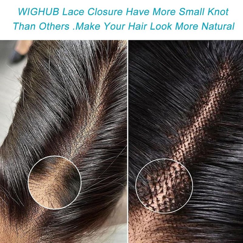2x6 Hd Lace Closure Straight Indian Virgin Human Hair,20Inch Middle Part Pre Plucked Natural Hairline Transparent Swiss Lace Closure Human Hair