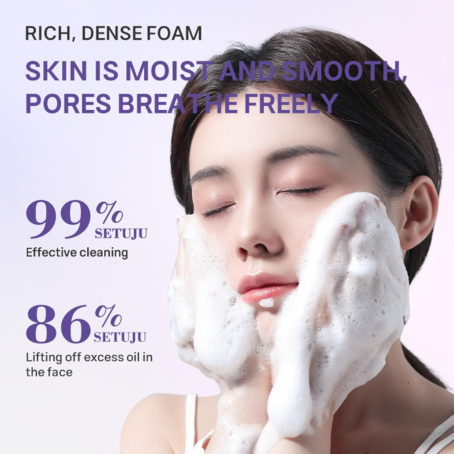 Gentle Face Cleanser, Hydrating Facial Cleanser for Sensitive Skin with Blueberry,Ceramides and Asiatica Cartel, Barrier Repair Hydrating Face Wash for Dry Skin,Oil Skin and Sensitive Skin
