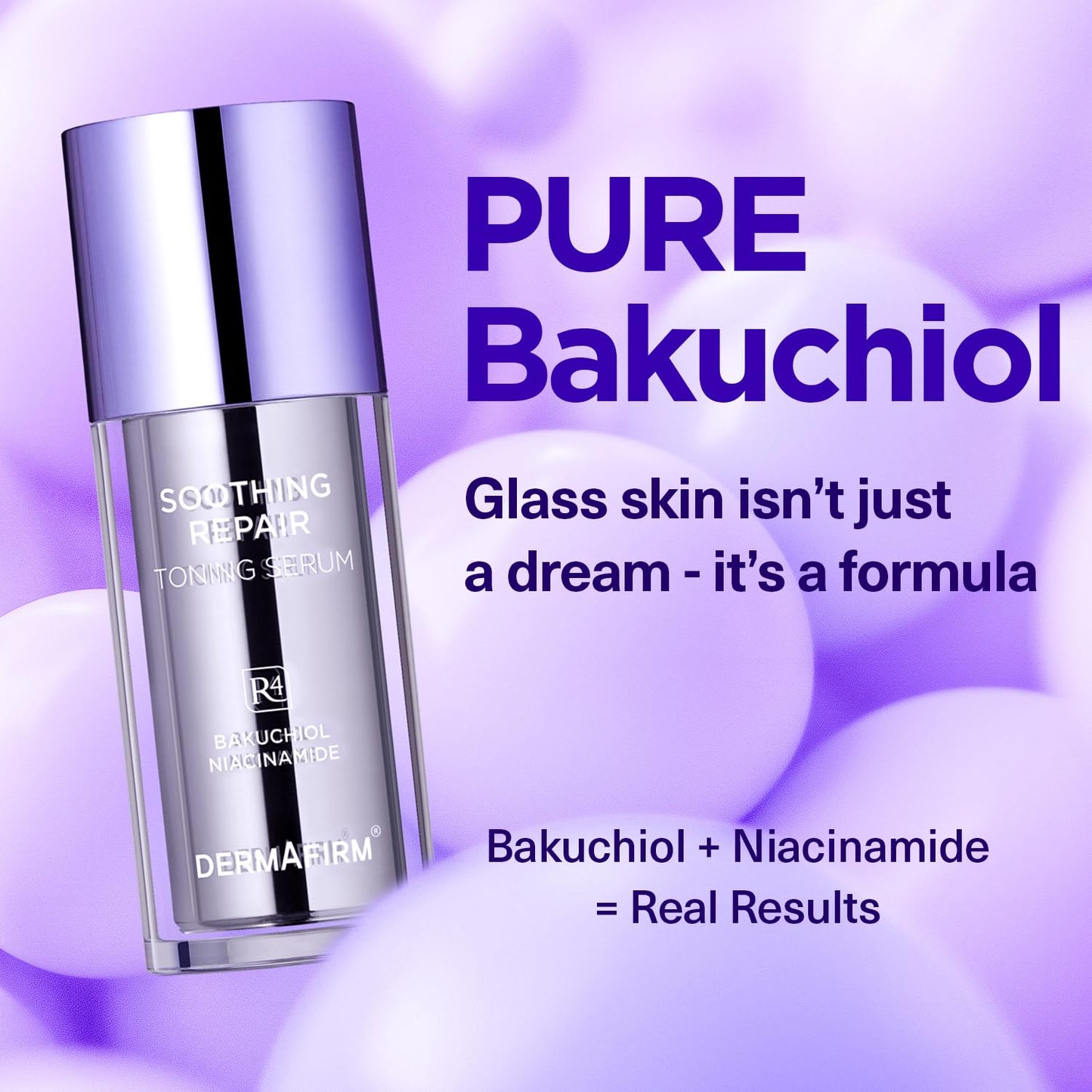 Bakuchiol Retinol Serum - Korean Skin Care with Niacinamide & Peptides | Soothing Toning Serum for Sensitive Skin