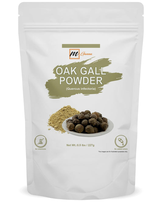 mGanna 100% Natural Oak Gall Powder 0.5 lbs / 227 GMS | Quercus Infectoria/Majuphal or Manjuphal
