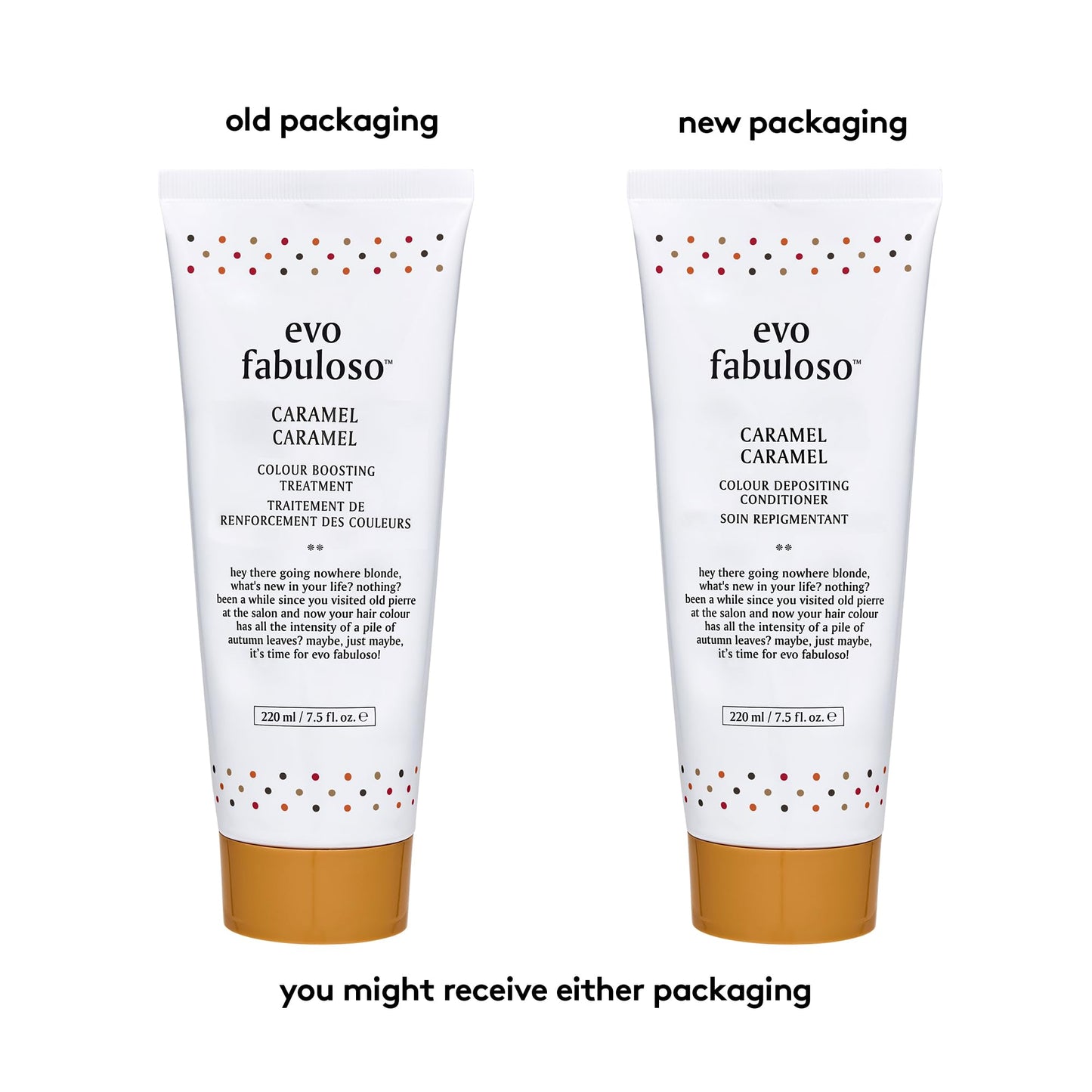 EVO Fabuloso Caramel Color Depositing Conditioner for Blonde Hair - Tones, Nourishes & Adds Shine - 7.4 fl oz