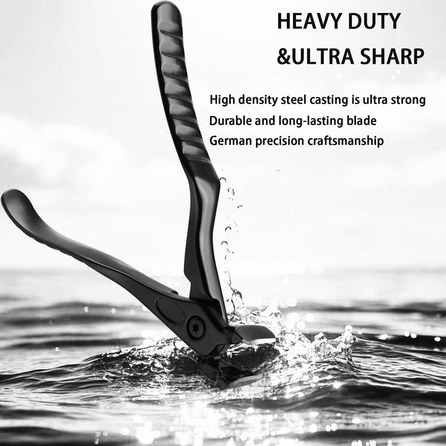 XGIZMOO Toenail Clippers for Thick Toenails-Angled Head,Toe Nail Clippers for Thick Nails for Seniors,Finger Nail Clippers for Men with Wide Jaw Opening, Heavy-Duty Nail Cutters
