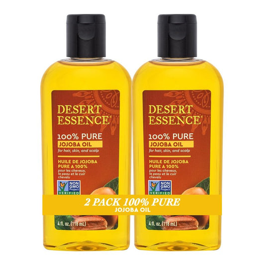 Jojoba Oil - 100% Pure Haircare & Skincare Essential - 4 Fl Oz | Pack of 2 - No Oily Residue, All Skin Types